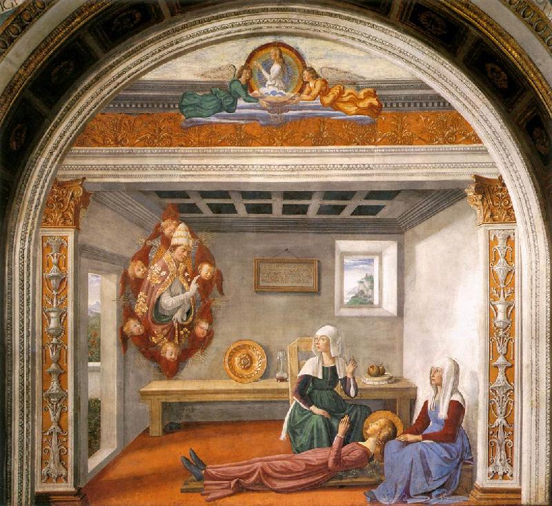 GHIRLANDAIO, Domenico Announcement of Death to St Fina sdg oil painting image